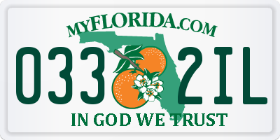 FL license plate 0332IL