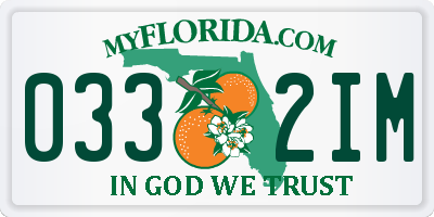 FL license plate 0332IM