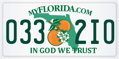 FL license plate 0332IO