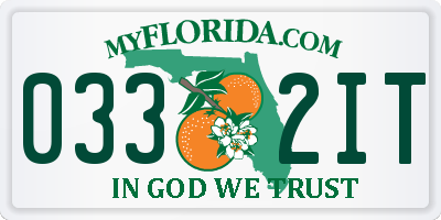 FL license plate 0332IT