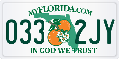 FL license plate 0332JY