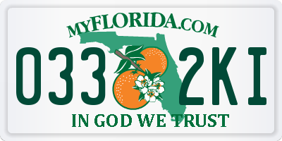 FL license plate 0332KI