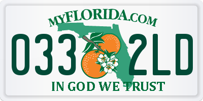 FL license plate 0332LD