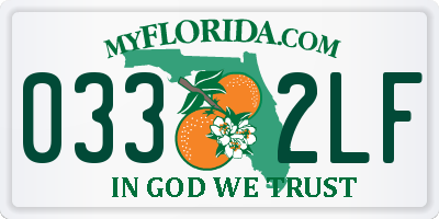 FL license plate 0332LF
