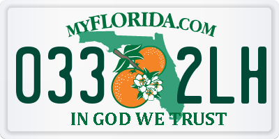 FL license plate 0332LH