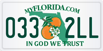FL license plate 0332LL