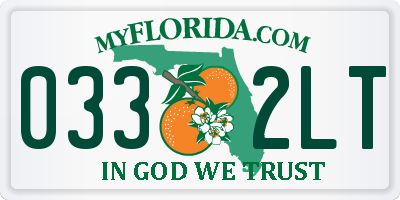 FL license plate 0332LT