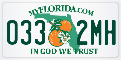 FL license plate 0332MH