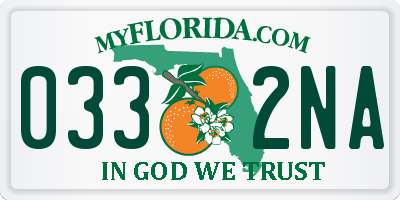 FL license plate 0332NA