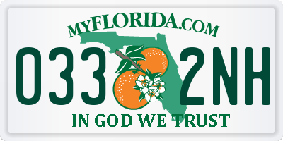 FL license plate 0332NH
