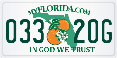 FL license plate 0332OG