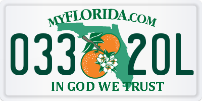 FL license plate 0332OL