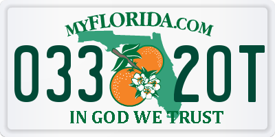 FL license plate 0332OT