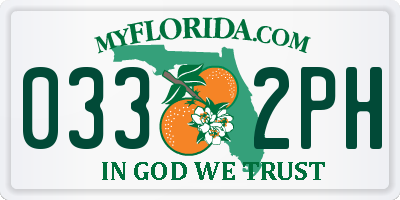 FL license plate 0332PH