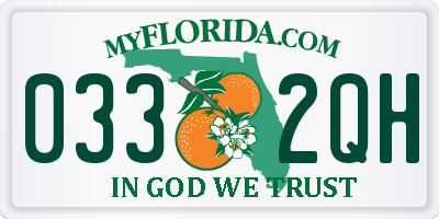 FL license plate 0332QH