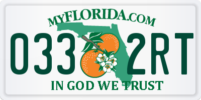 FL license plate 0332RT