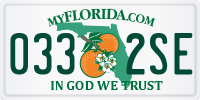 FL license plate 0332SE