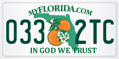 FL license plate 0332TC