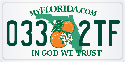 FL license plate 0332TF