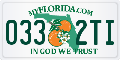 FL license plate 0332TI
