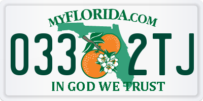 FL license plate 0332TJ
