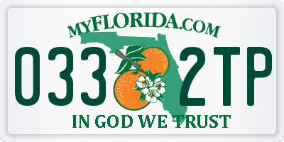 FL license plate 0332TP