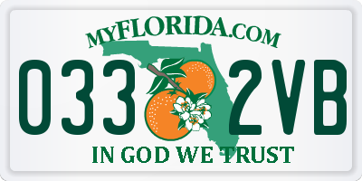FL license plate 0332VB