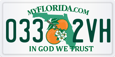 FL license plate 0332VH