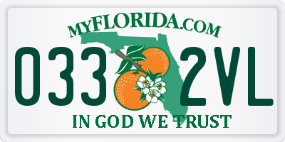FL license plate 0332VL