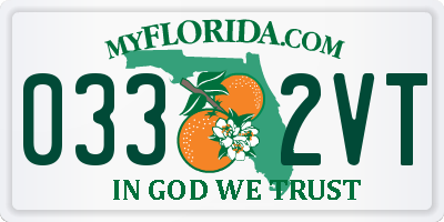 FL license plate 0332VT