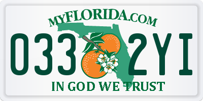 FL license plate 0332YI