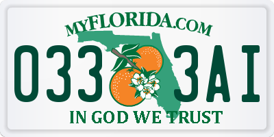FL license plate 0333AI