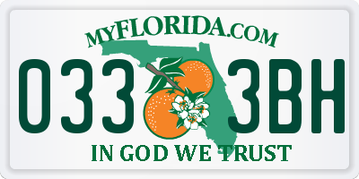 FL license plate 0333BH