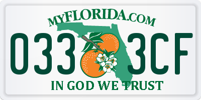 FL license plate 0333CF