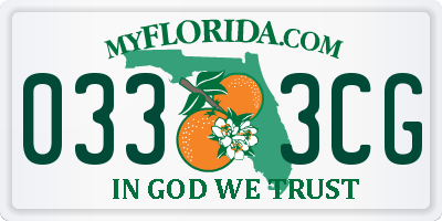 FL license plate 0333CG