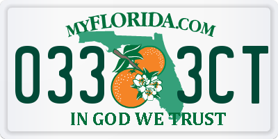 FL license plate 0333CT