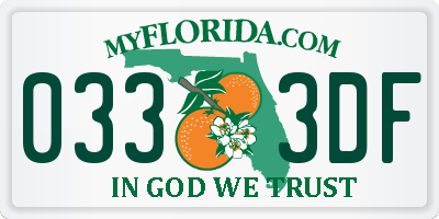 FL license plate 0333DF
