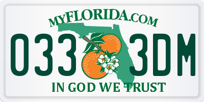 FL license plate 0333DM