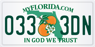 FL license plate 0333DN