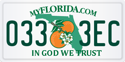 FL license plate 0333EC