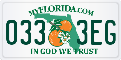 FL license plate 0333EG
