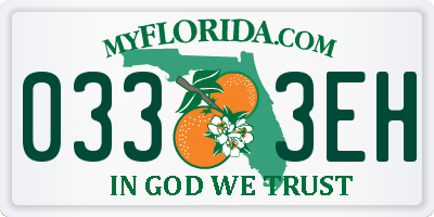 FL license plate 0333EH