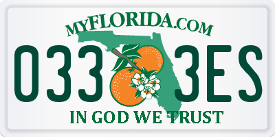 FL license plate 0333ES