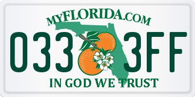 FL license plate 0333FF