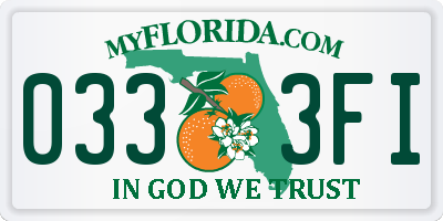 FL license plate 0333FI