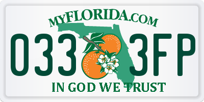 FL license plate 0333FP