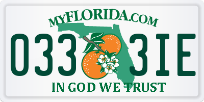 FL license plate 0333IE