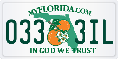 FL license plate 0333IL