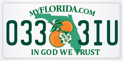FL license plate 0333IU