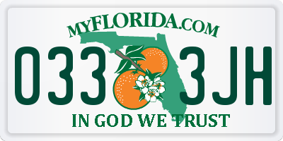 FL license plate 0333JH